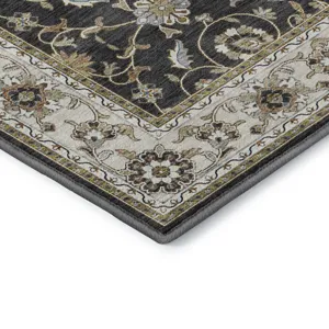 Luxury Washable Hatay Black 8\' x 10\' Rug
