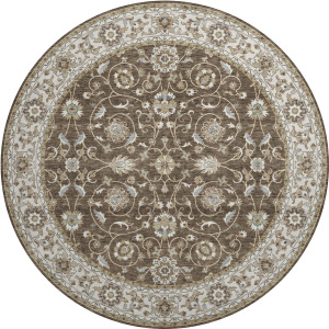 Luxury Washable Hatay Chocolate 8' x 8' Round Rug