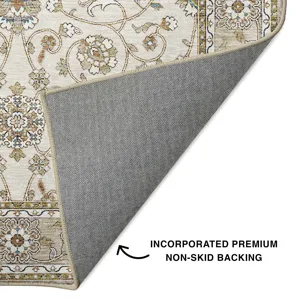 Luxury Washable Hatay Ivory 9\' x 12\' Rug