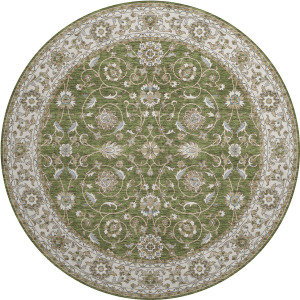 Luxury Washable Hatay Olive 8' x 8' Round Rug