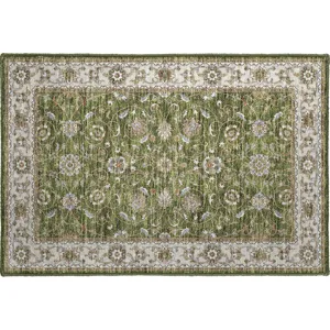 Luxury Washable Hatay Olive 1\'8\" x 2\'6\" Rug