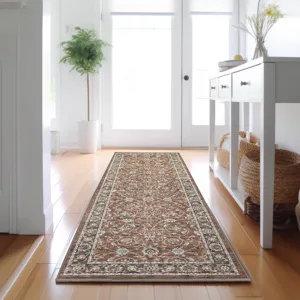 Luxury Washable Hatay Paprika 2\'3\" x 7\'6\" Runner Rug
