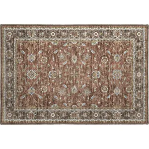 Luxury Washable Hatay Paprika 1\'8\" x 2\'6\" Rug