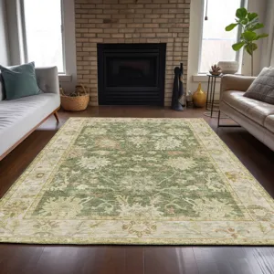 Luxury Washable Hatay Aloe 9\' x 12\' Rug