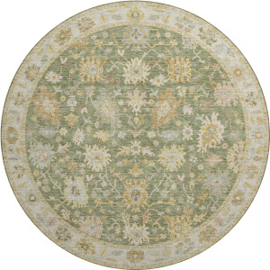 Luxury Washable Hatay Aloe 8' x 8' Round Rug
