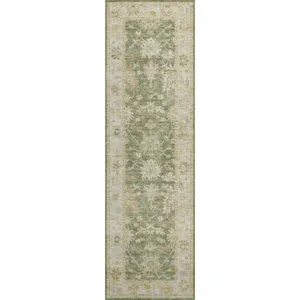 Luxury Washable Hatay Aloe 2\'3\" x 7\'6\" Runner Rug
