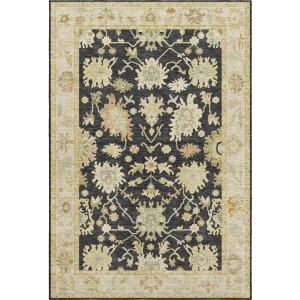 Luxury Washable Hatay Black Rug