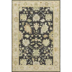 Luxury Washable Hatay Black 3\' x 5\' Rug