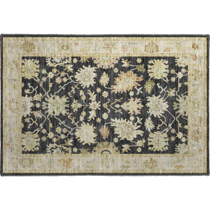 Luxury Washable Hatay Black Rug
