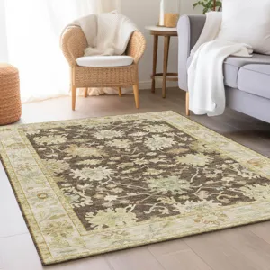 Luxury Washable Hatay Chocolate 2\'6\" x 3\'10\" Rug