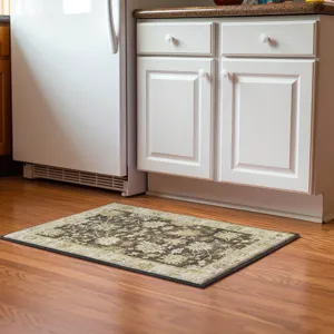 Luxury Washable Hatay Chocolate 1\'8\" x 2\'6\" Rug