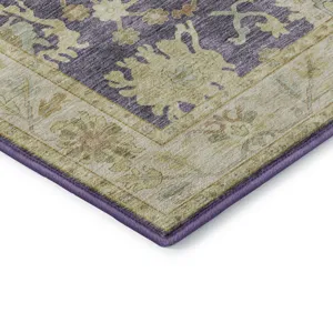 Luxury Washable Hatay Eggplant 2\'6\" x 3\'10\" Rug