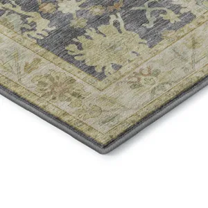 Luxury Washable Hatay Gray 5\' x 7\'6\" Rug