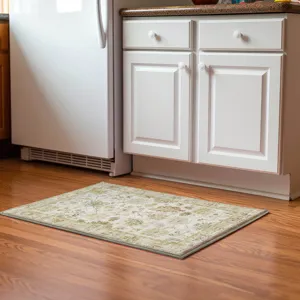 Luxury Washable Hatay Ivory 1\'8\" x 2\'6\" Rug
