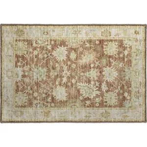 Luxury Washable Hatay Paprika 1\'8\" x 2\'6\" Rug