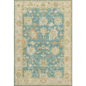 Luxury Washable Hatay Teal Rug