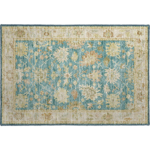 Luxury Washable Hatay Teal Rug
