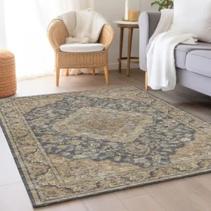 Luxury Washable Hatay Charcoal 9\' x 12\' Rug