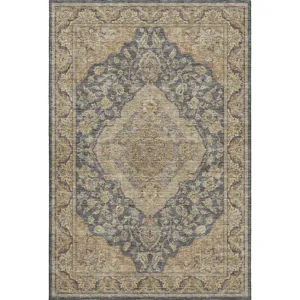 Luxury Washable Hatay Charcoal 9\' x 12\' Rug