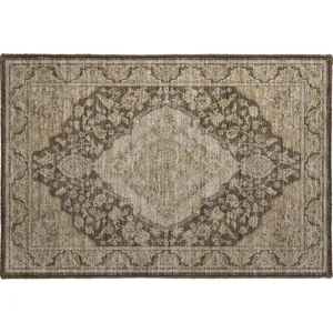 Luxury Washable Hatay Chocolate 1\'8\" x 2\'6\" Rug