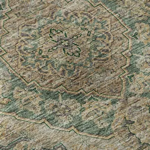 Luxury Washable Hatay Emerald 8\' x 8\' Round Rug