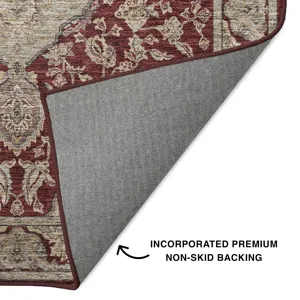 Luxury Washable Hatay Garnet 5\' x 7\'6\" Rug