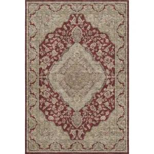 Luxury Washable Hatay Garnet 5\' x 7\'6\" Rug