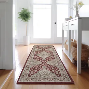 Luxury Washable Hatay Garnet 2\'3\" x 7\'6\" Runner Rug
