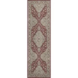 Luxury Washable Hatay Garnet 2\'3\" x 7\'6\" Runner Rug