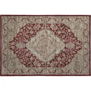 Luxury Washable Hatay Garnet 1\'8\" x 2\'6\" Rug