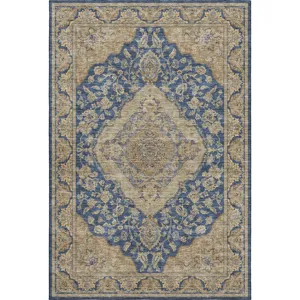 Luxury Washable Hatay Navy 5\' x 7\'6\" Rug
