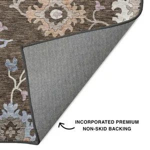 Luxury Washable Hatay Chocolate 2\'6\" x 3\'10\" Rug