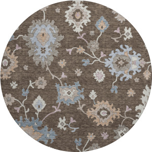 Luxury Washable Hatay Chocolate 8' x 8' Round Rug