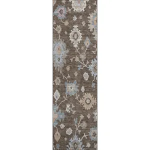 Luxury Washable Hatay Chocolate 2\'3\" x 7\'6\" Runner Rug