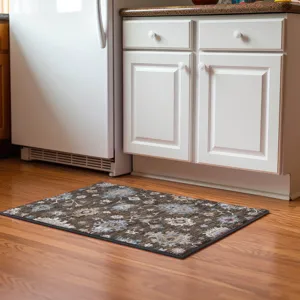 Luxury Washable Hatay Chocolate 1\'8\" x 2\'6\" Rug