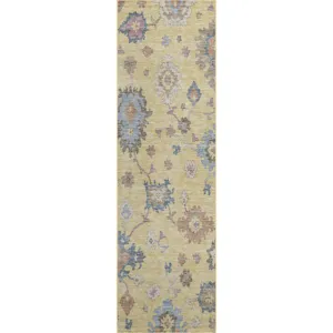 Luxury Washable Hatay Gold 2\'3\" x 7\'6\" Runner Rug