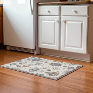 Luxury Washable Hatay Ivory 1\'8\" x 2\'6\" Rug