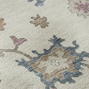 Luxury Washable Hatay Ivory 2\'3\" x 7\'6\" Runner Rug