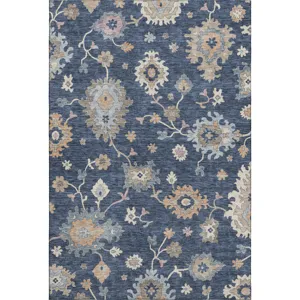 Luxury Washable Hatay Navy 3\' x 5\' Rug