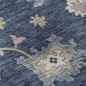 Luxury Washable Hatay Navy 1\'8\" x 2\'6\" Rug