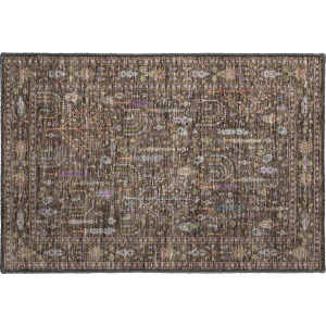 Luxury Washable Hatay Brown Rug
