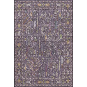 Luxury Washable Hatay Eggplant 8\' x 10\' Rug