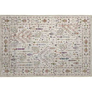 Luxury Washable Hatay Ivory 1\'8\" x 2\'6\" Rug