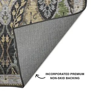 Luxury Washable Hatay Black 8\' x 10\' Rug