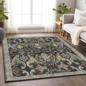Luxury Washable Hatay Black 8\' x 10\' Rug