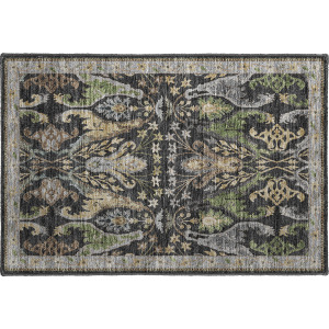 Luxury Washable Hatay Black Rug