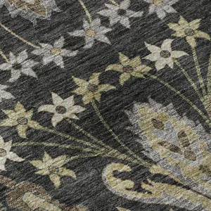 Luxury Washable Hatay Black 8\' x 10\' Rug
