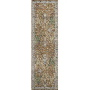 Luxury Washable Hatay Copper 2\'3\" x 7\'6\" Runner Rug