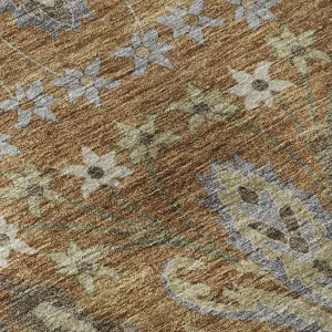 Luxury Washable Hatay Copper 2\'3\" x 7\'6\" Runner Rug