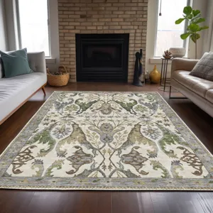 Luxury Washable Hatay Ivory 5\' x 7\'6\" Rug